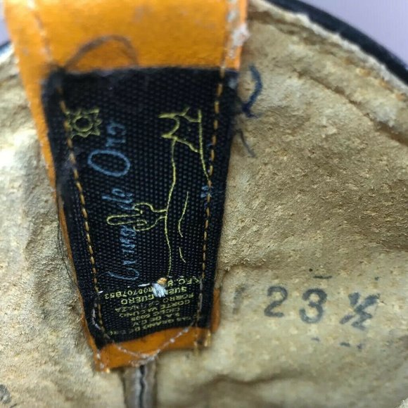 MENS VINTAGE GRANO DE ORO YELLOW LEATHER - Picture 11 of 12